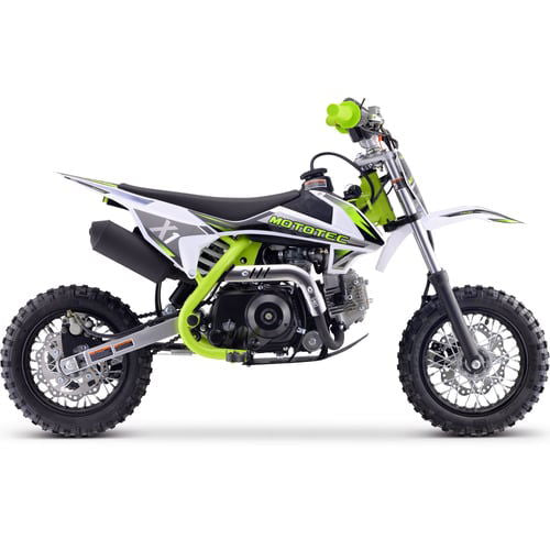 X1 110cc Kids Gas Dirt Bike, Electric Start, Automatic, 10/10 inch Wheels, 23 inch Seat Height, Ages 8 and up