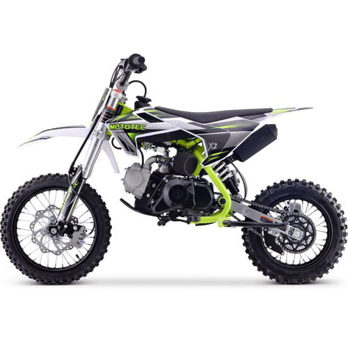 X2 Kids Gas Dirt Bike, Electric Start 110cc 4-Stroke, Semi Automatic, 14/12 inch Wheels, Ages 12 and up