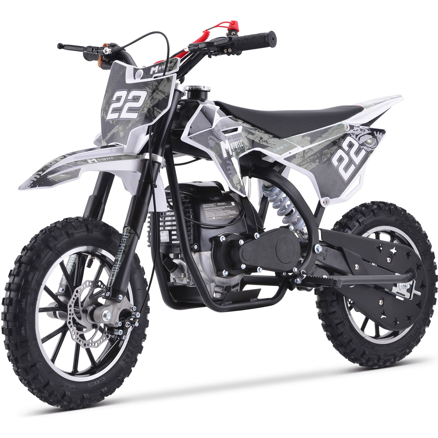 Demon 40cc 4-Stroke Kids Gas Dirt Bike White