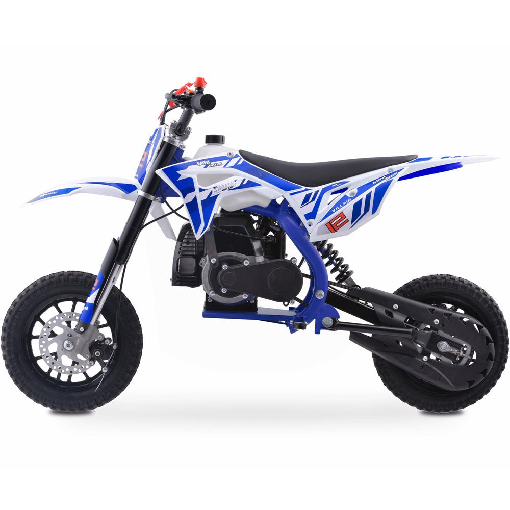 Villain 52cc 2-Stroke Kids Gas Dirt Bike Blue
