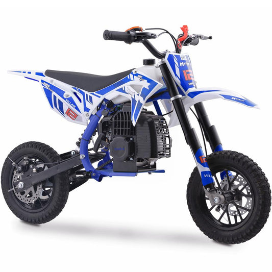 Villain 52cc 2-Stroke Kids Gas Dirt Bike Blue