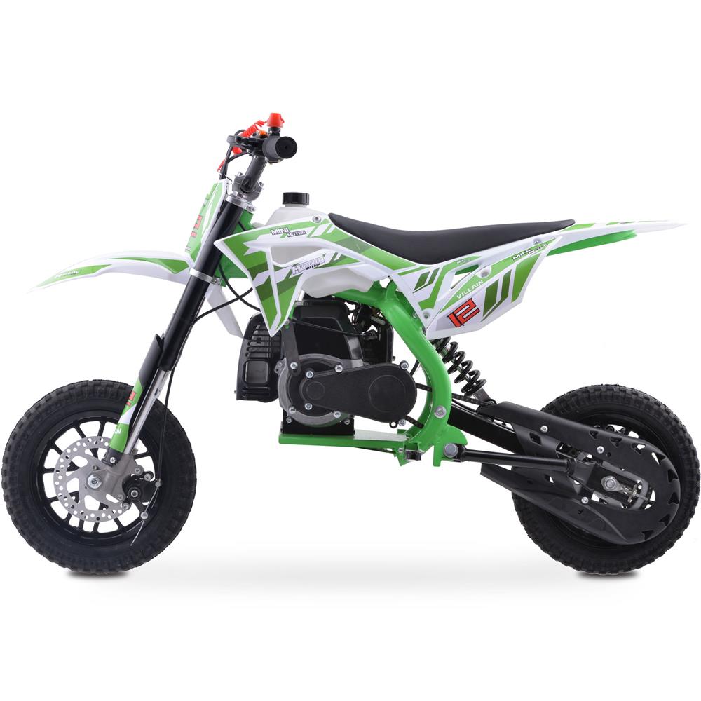Villain 52cc 2-Stroke Kids Gas Dirt Bike Green