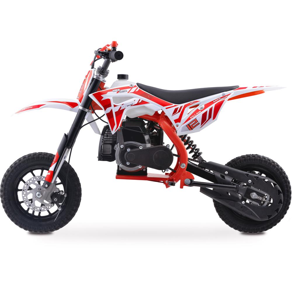 Villain 52cc 2-Stroke Kids Gas Dirt Bike Red