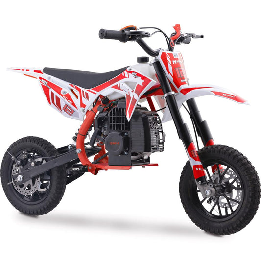 Villain 52cc 2-Stroke Kids Gas Dirt Bike Red