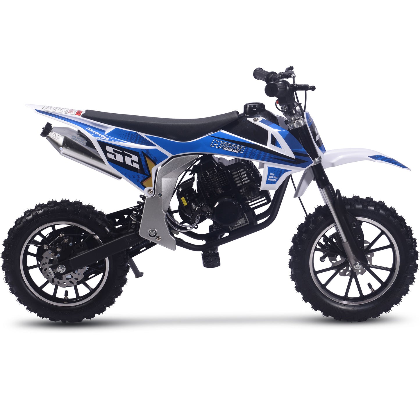 Warrior 52cc 2-Stroke Kids Gas Dirt Bike Blue