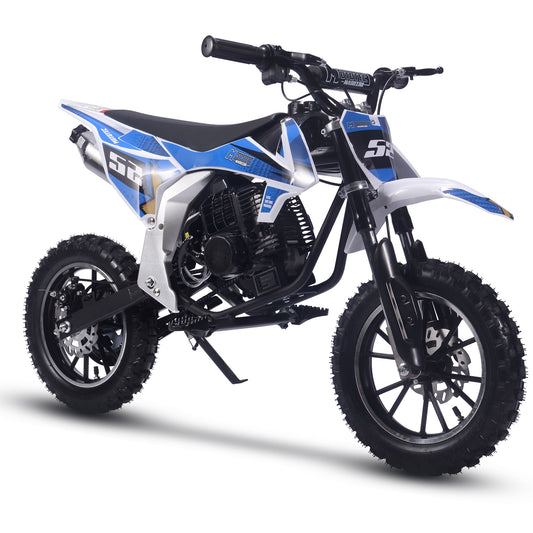 Warrior 52cc 2-Stroke Kids Gas Dirt Bike Blue