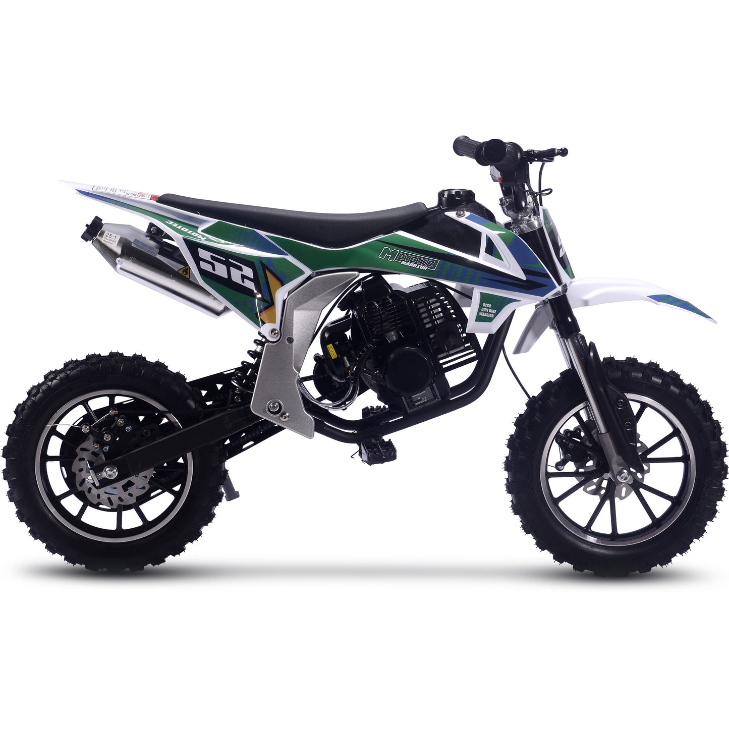 Warrior 52cc 2-Stroke Kids Gas Dirt Bike Green