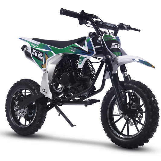 Warrior 52cc 2-Stroke Kids Gas Dirt Bike Green