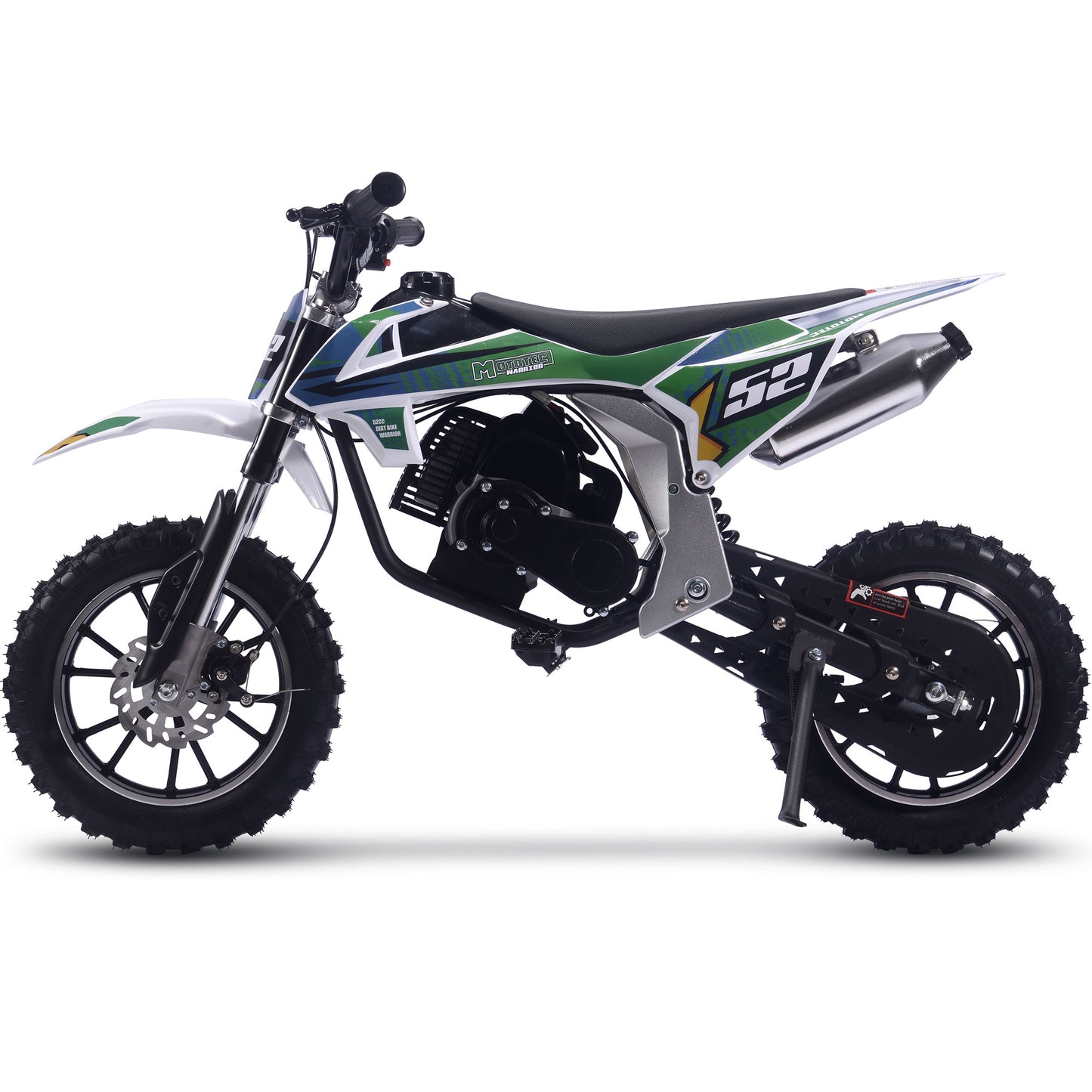 Warrior 52cc 2-Stroke Kids Gas Dirt Bike Green