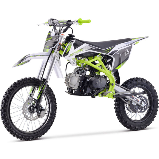 X3 125cc 4-Stroke Gas Dirt Bike Green