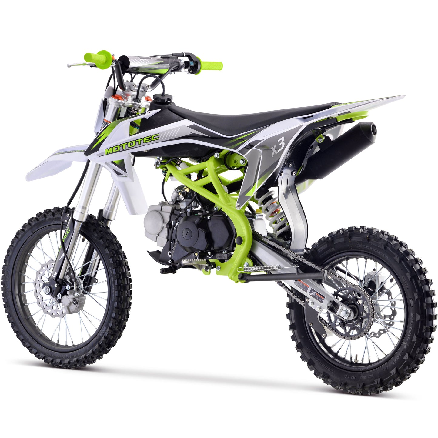 X3 125cc 4-Stroke Gas Dirt Bike Green