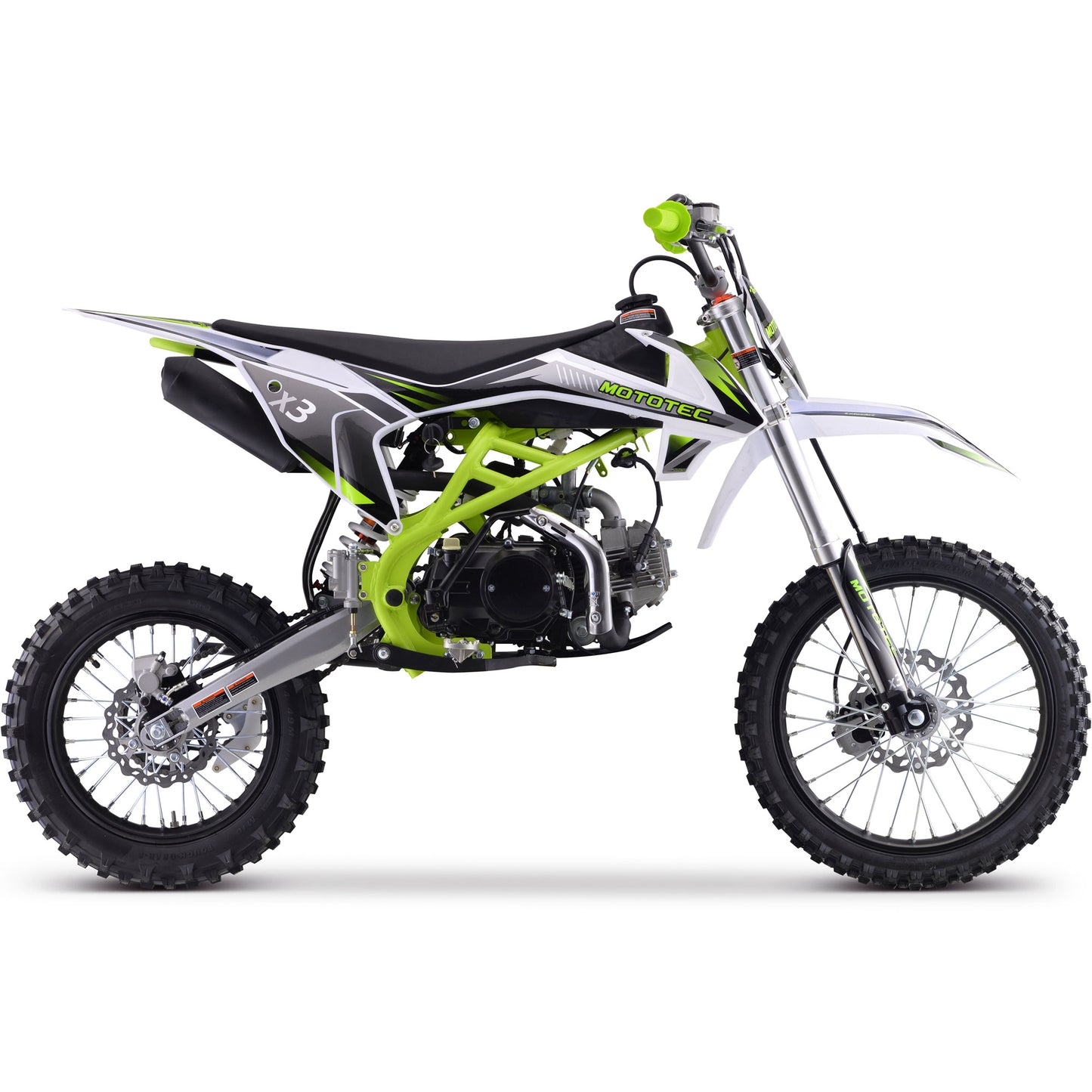 X3 125cc 4-Stroke Gas Dirt Bike Green