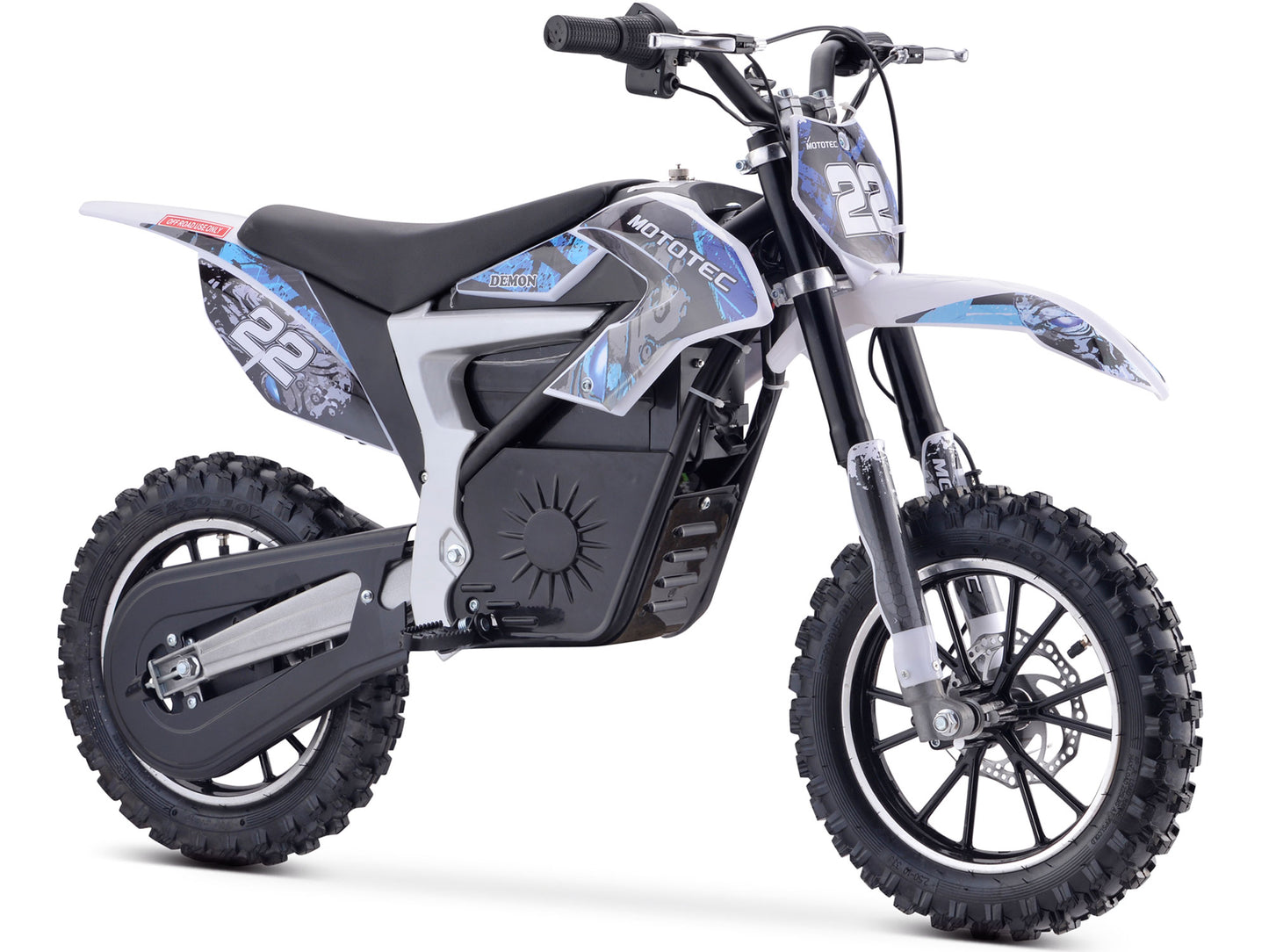 36v 500w Demon Electric Dirt Bike Lithium Blue