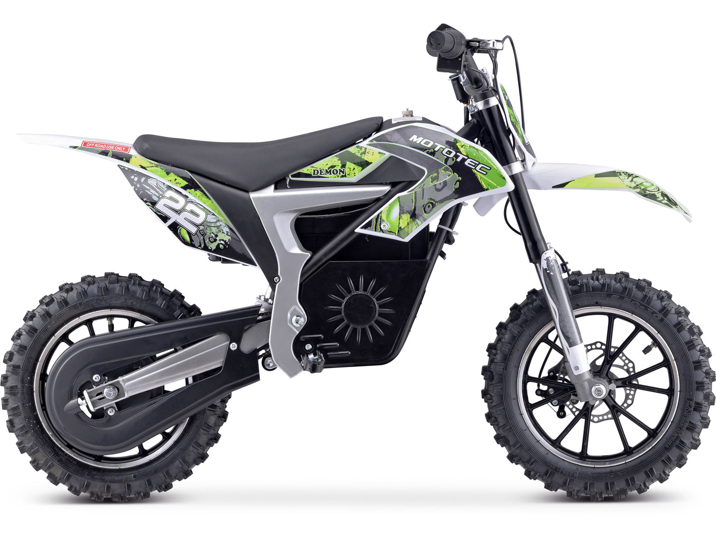 36v 500w Demon Electric Dirt Bike Lithium Green
