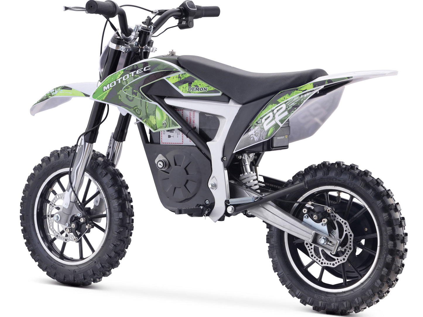 36v 500w Demon Electric Dirt Bike Lithium Green