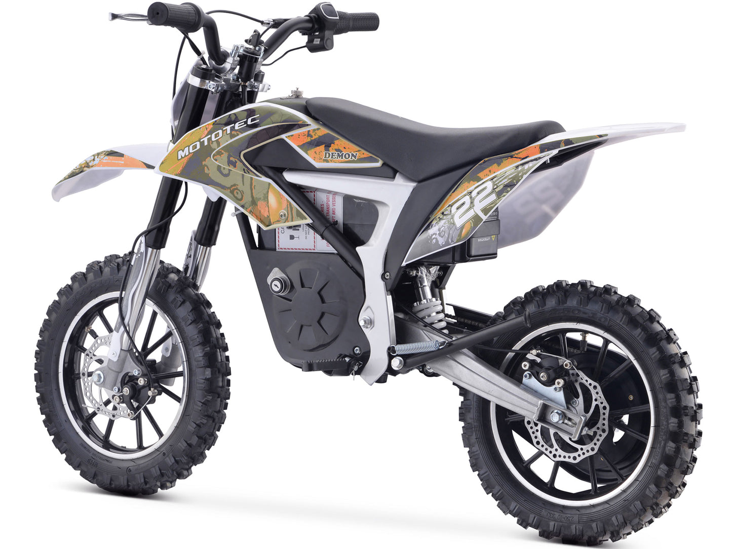 36v 500w Demon Electric Dirt Bike Lithium Orange
