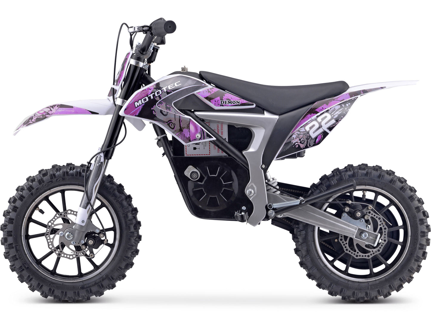 36v 500w Demon Electric Dirt Bike Lithium Purple