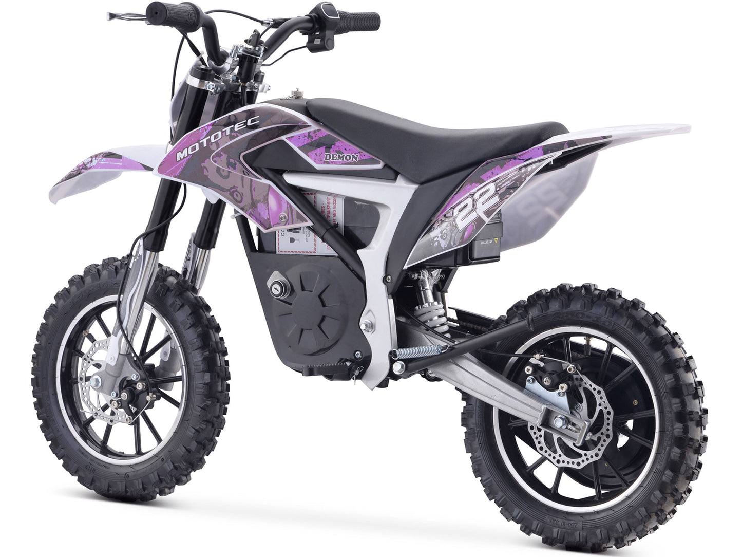 36v 500w Demon Electric Dirt Bike Lithium Purple