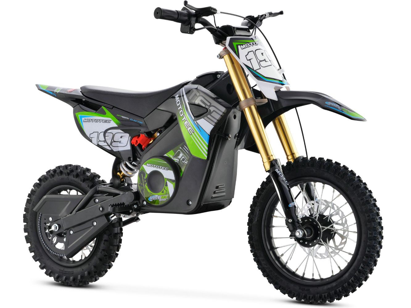 36v Pro Electric Dirt Bike 1200w Lithium Green
