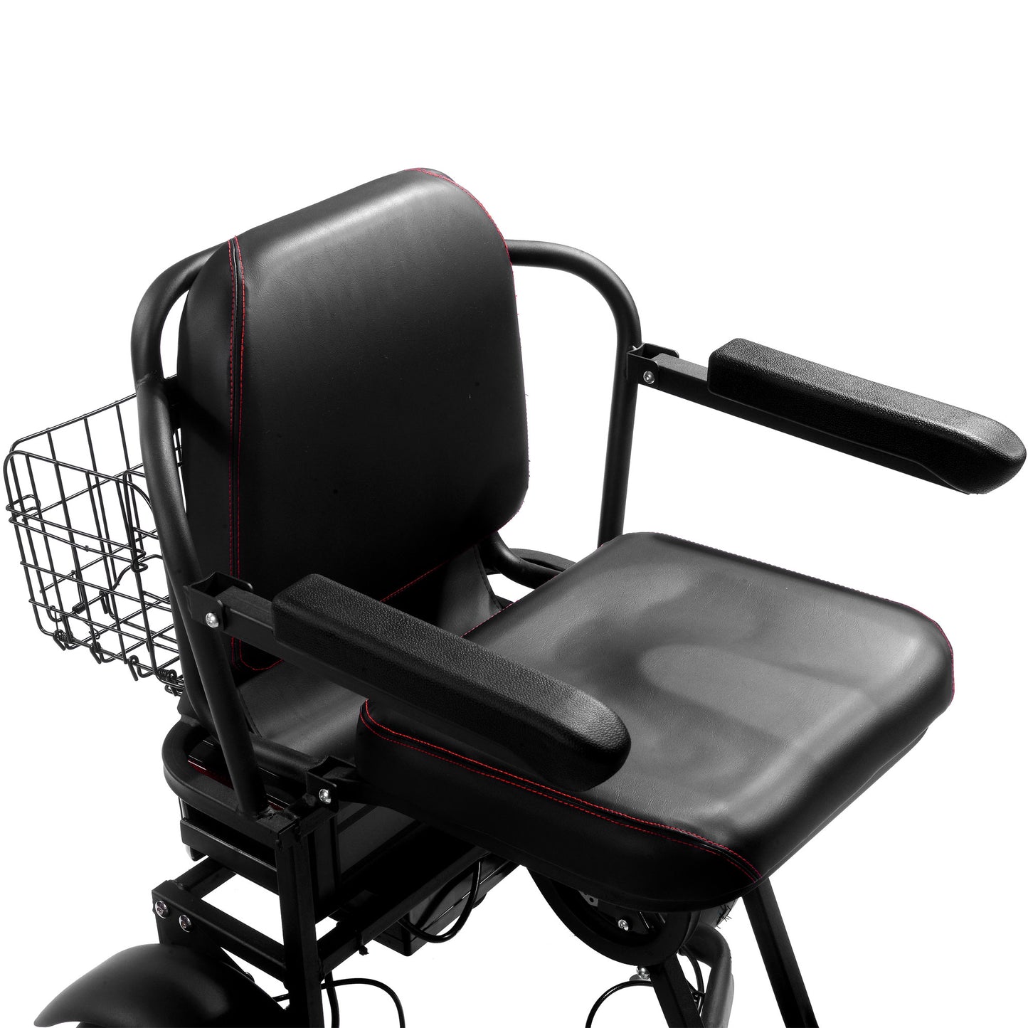 Folding Mobility Electric Trike 48v 1000w Dual Motor Lithium Black