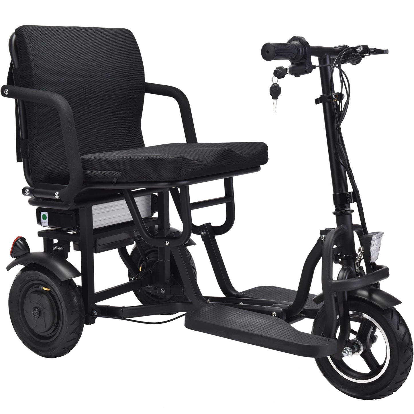 Folding Mobility Electric Trike 48v 700w Dual Motor Lithium Black