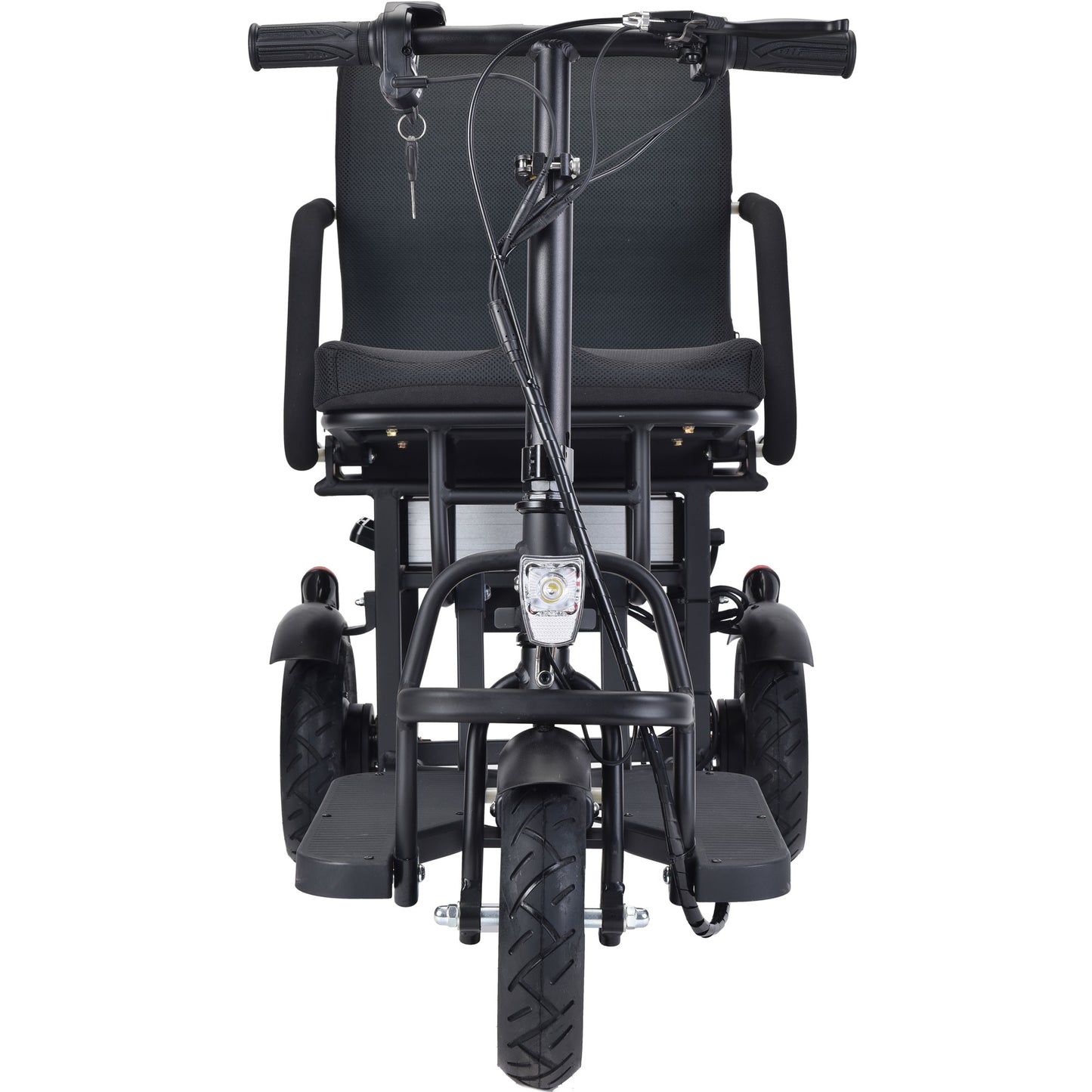 Folding Mobility Electric Trike 48v 700w Dual Motor Lithium Black