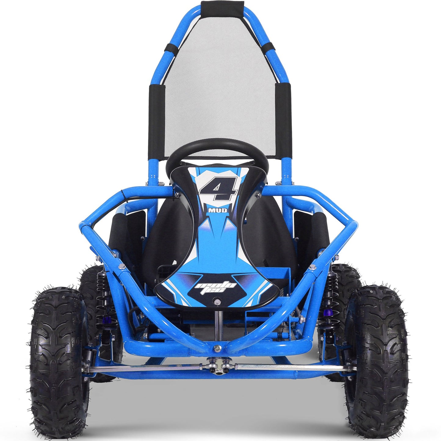 Mud Monster Kids Electric 48v 1000w Go Kart Full Suspension Blue