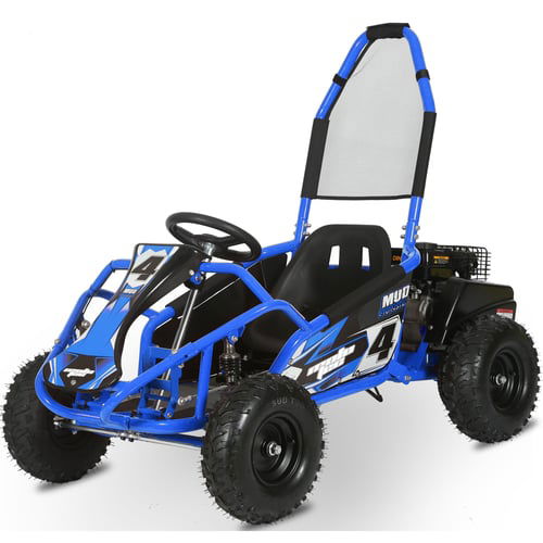 Interceptor Kids Gas Powered Go Kart, 2.5hp 4-Stroke, Full Suspension, Ages 6 and up