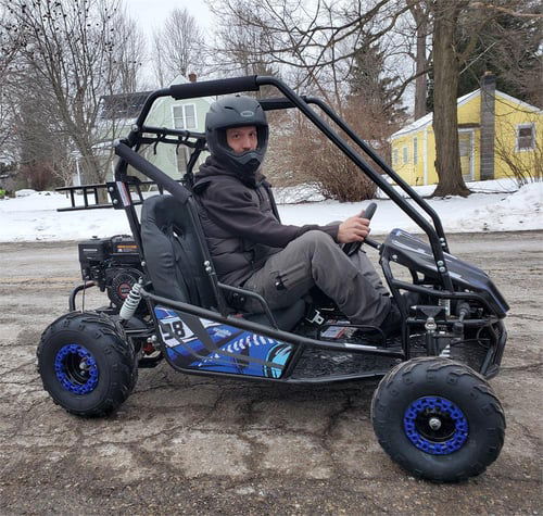 Interceptor XL Mid-size Go Kart, 7hp 4-Stroke Pull Start, Automatic, Full Suspension