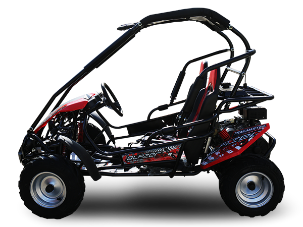 Interceptor Blazer 200R MID-Size Deluxe Go Kart, 7hp Torque Converter, Electric Start Reverse