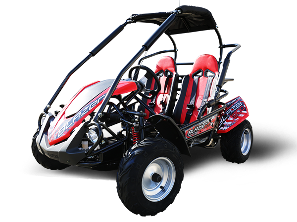 Interceptor Blazer 200R MID-Size Deluxe Go Kart, 7hp Torque Converter, Electric Start Reverse