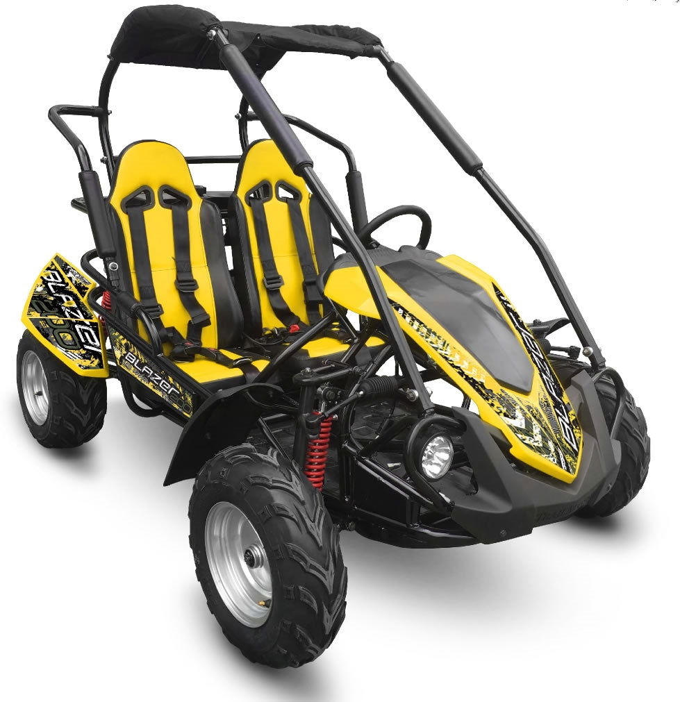 Interceptor Blazer 200R MID-Size Deluxe Go Kart, 7hp Torque Converter, Electric Start Reverse