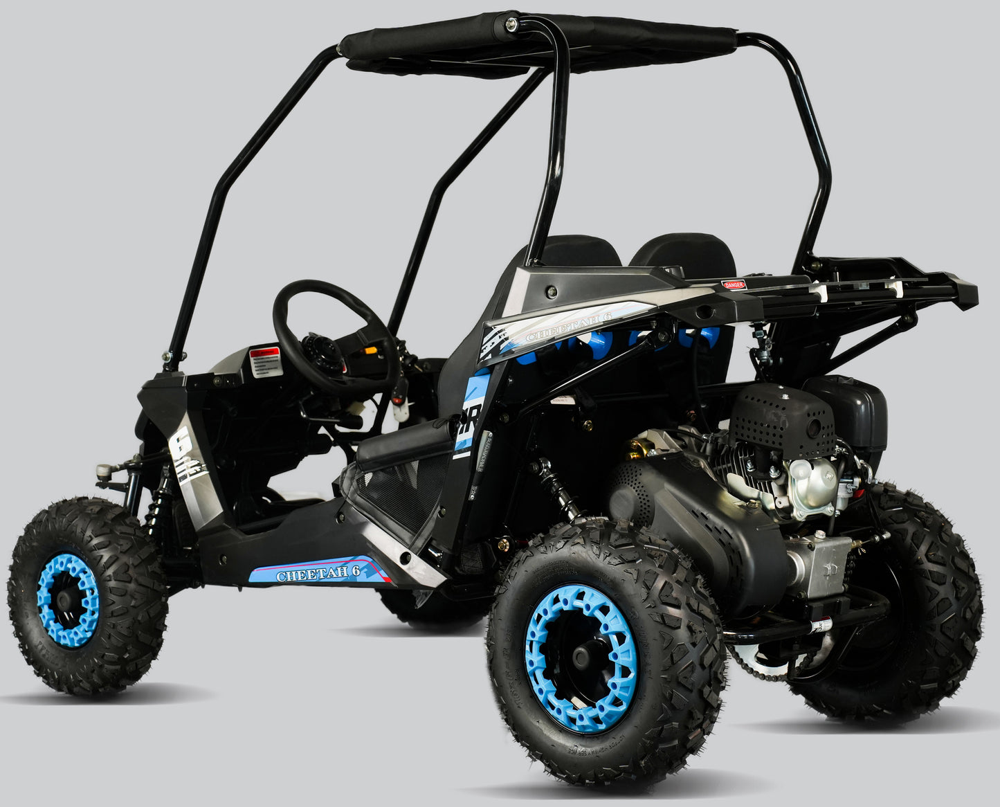 Interceptor Cheetah 6 Kids Deluxe Go Kart, 5.5hp Electric Start, Remote Start/Kill with Reverse