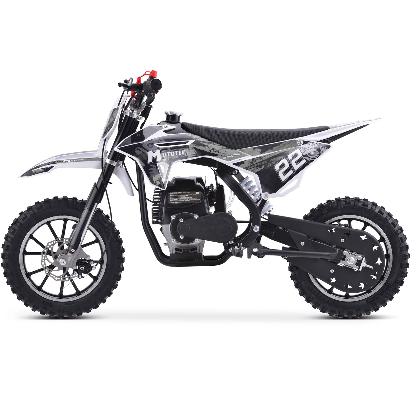 Demon 40cc 4-Stroke Kids Gas Dirt Bike White