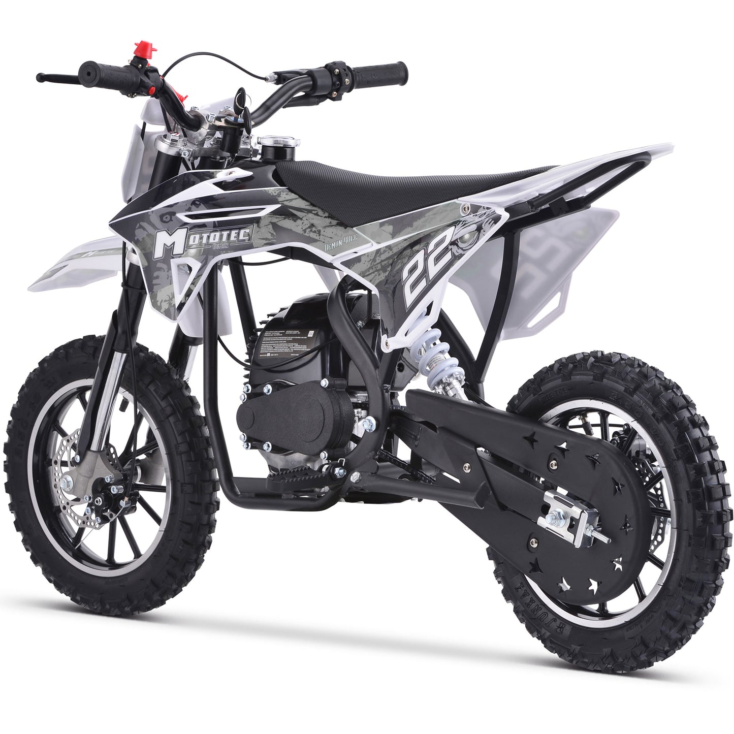 Demon 40cc 4-Stroke Kids Gas Dirt Bike White