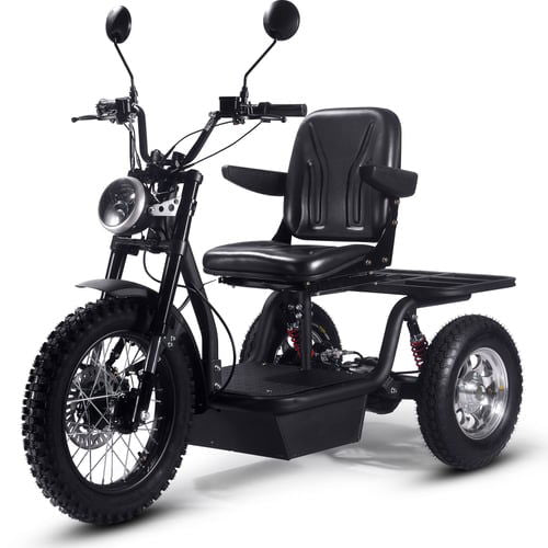 Electric Mobility Scooter 3-Wheeler Personal Transporter 1800w, Hydraulic Front Disc Brake, Full Suspension