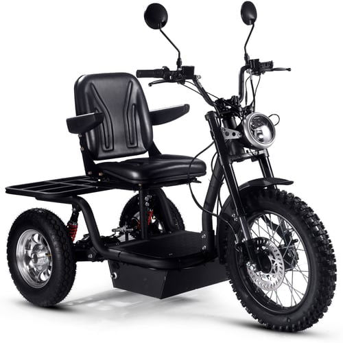 Electric Mobility Scooter 3-Wheeler Personal Transporter 1800w, Hydraulic Front Disc Brake, Full Suspension