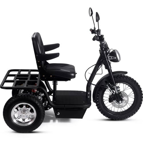 Electric Mobility Scooter 3-Wheeler Personal Transporter 1800w, Hydraulic Front Disc Brake, Full Suspension