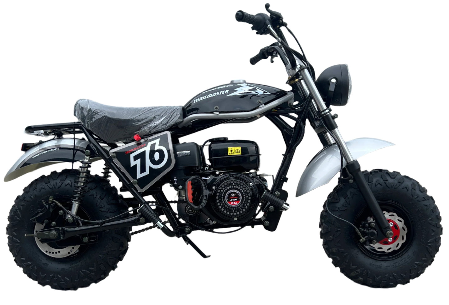 Interceptor 200X Pro Trail Bike, 196cc 6.5hp with Electric Start, Torque Converter, Dual Disc Brakes, Front & Rear Suspension, LED Headlight