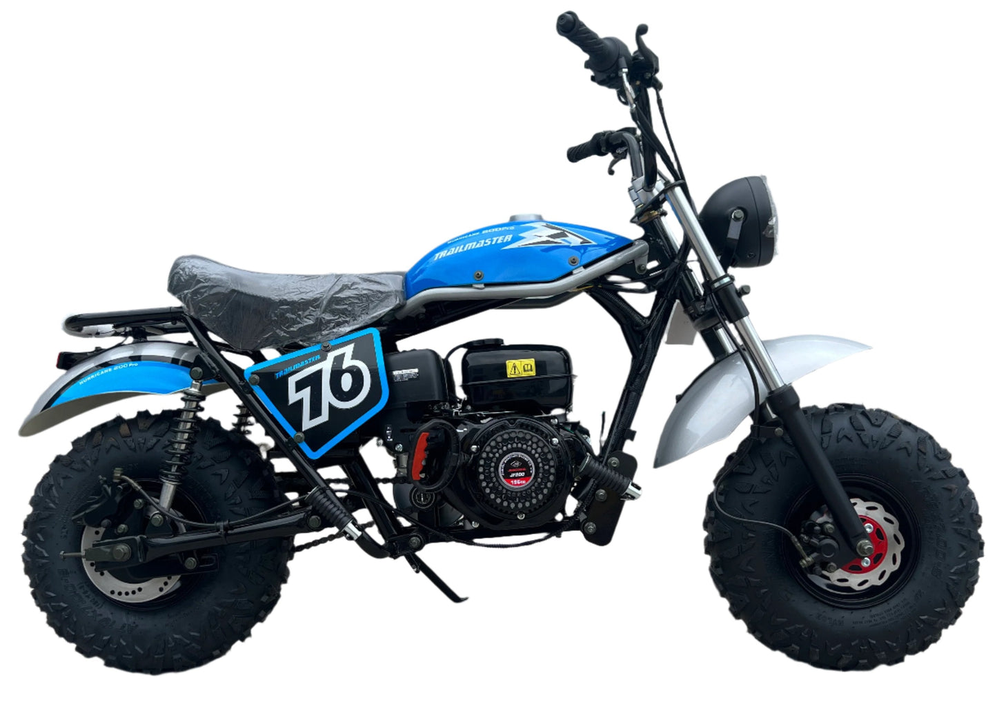 Interceptor 200X Pro Trail Bike, 196cc 6.5hp with Electric Start, Torque Converter, Dual Disc Brakes, Front & Rear Suspension, LED Headlight