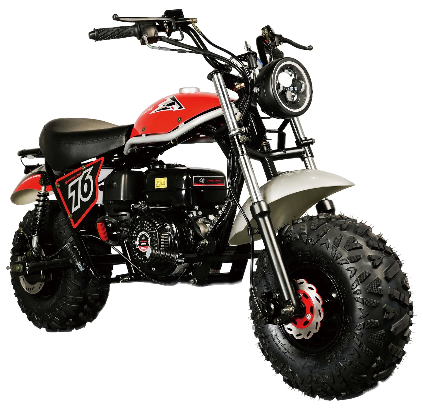 Interceptor 200X Pro Trail Bike, 196cc 6.5hp with Electric Start, Torque Converter, Dual Disc Brakes, Front & Rear Suspension, LED Headlight