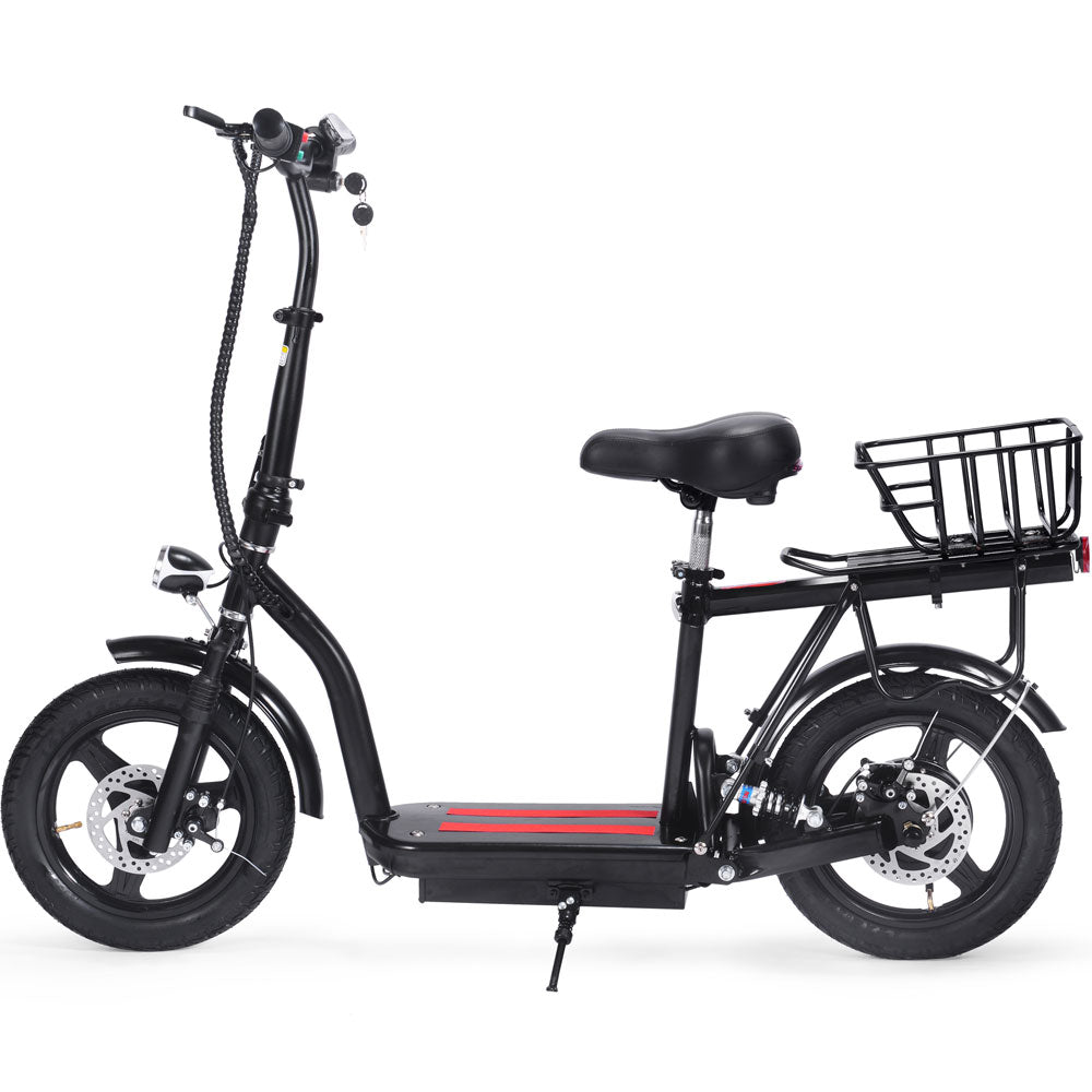 Cruiser 48v 350w Lithium Electric Scooter Black