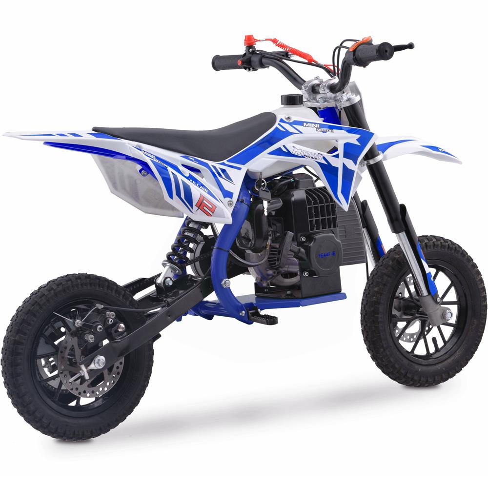 Villain 52cc 2-Stroke Kids Gas Dirt Bike Blue