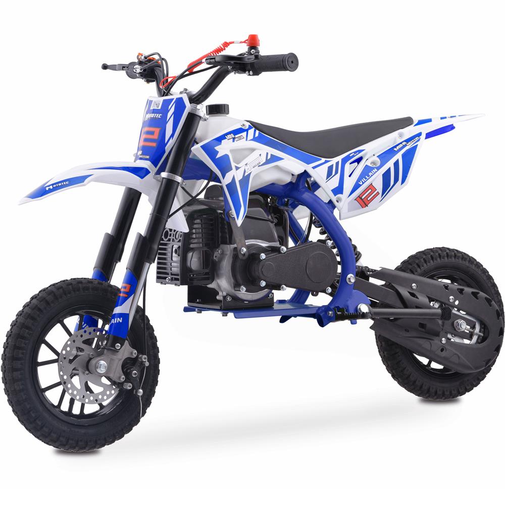 Villain 52cc 2-Stroke Kids Gas Dirt Bike Blue