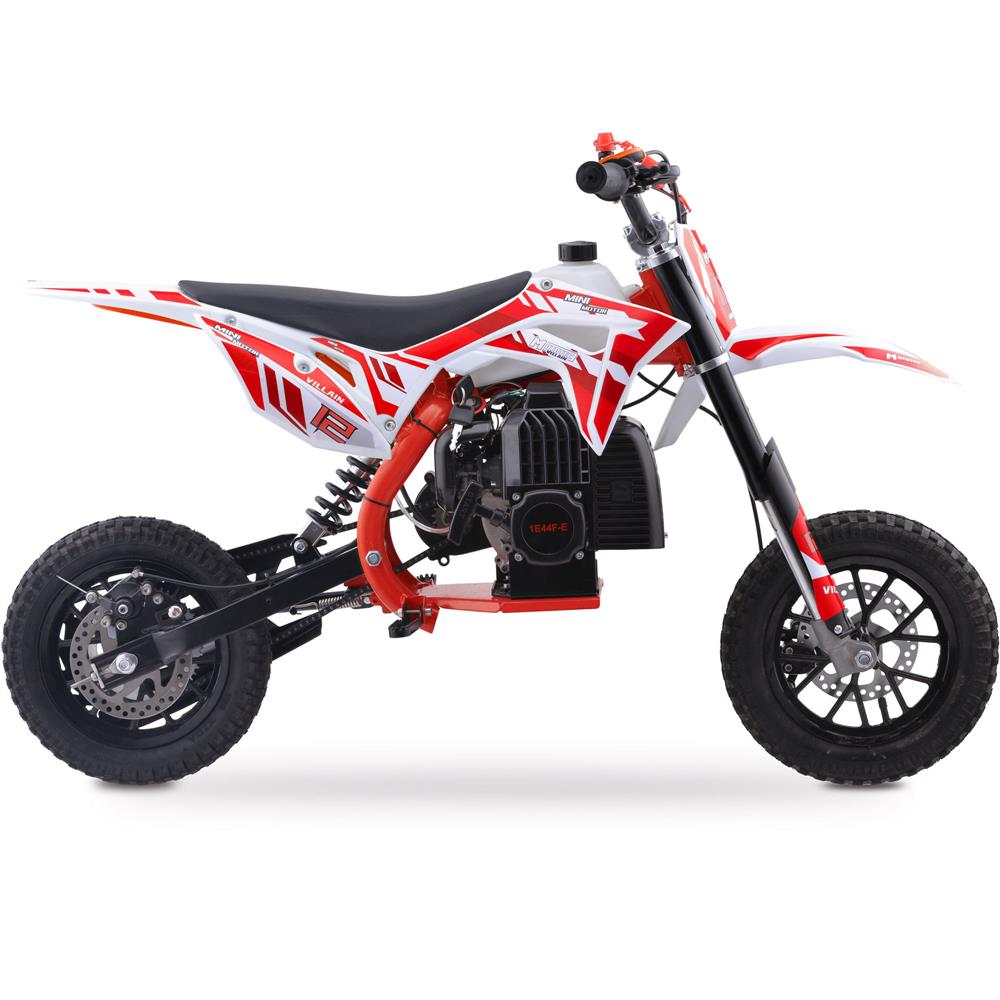 Villain 52cc 2-Stroke Kids Gas Dirt Bike Red