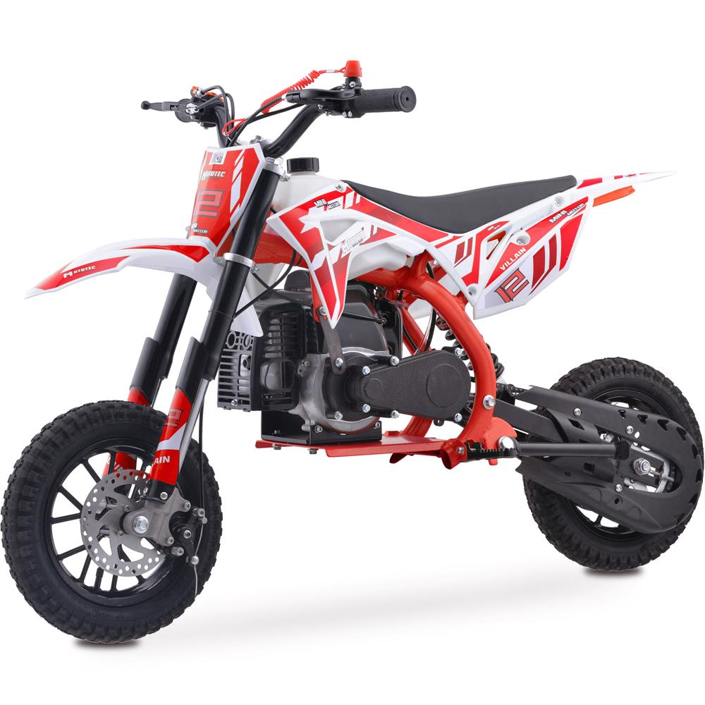 Villain 52cc 2-Stroke Kids Gas Dirt Bike Red