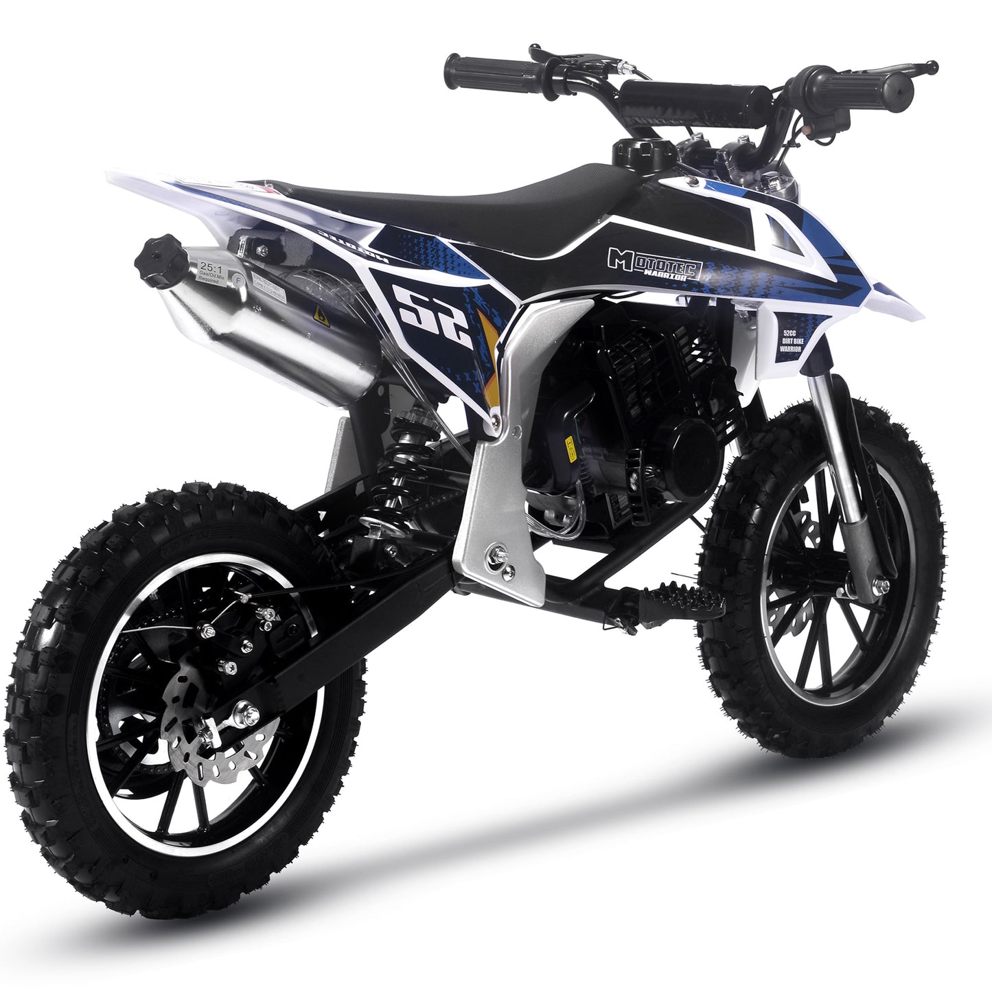 Warrior 52cc 2-Stroke Kids Gas Dirt Bike Black