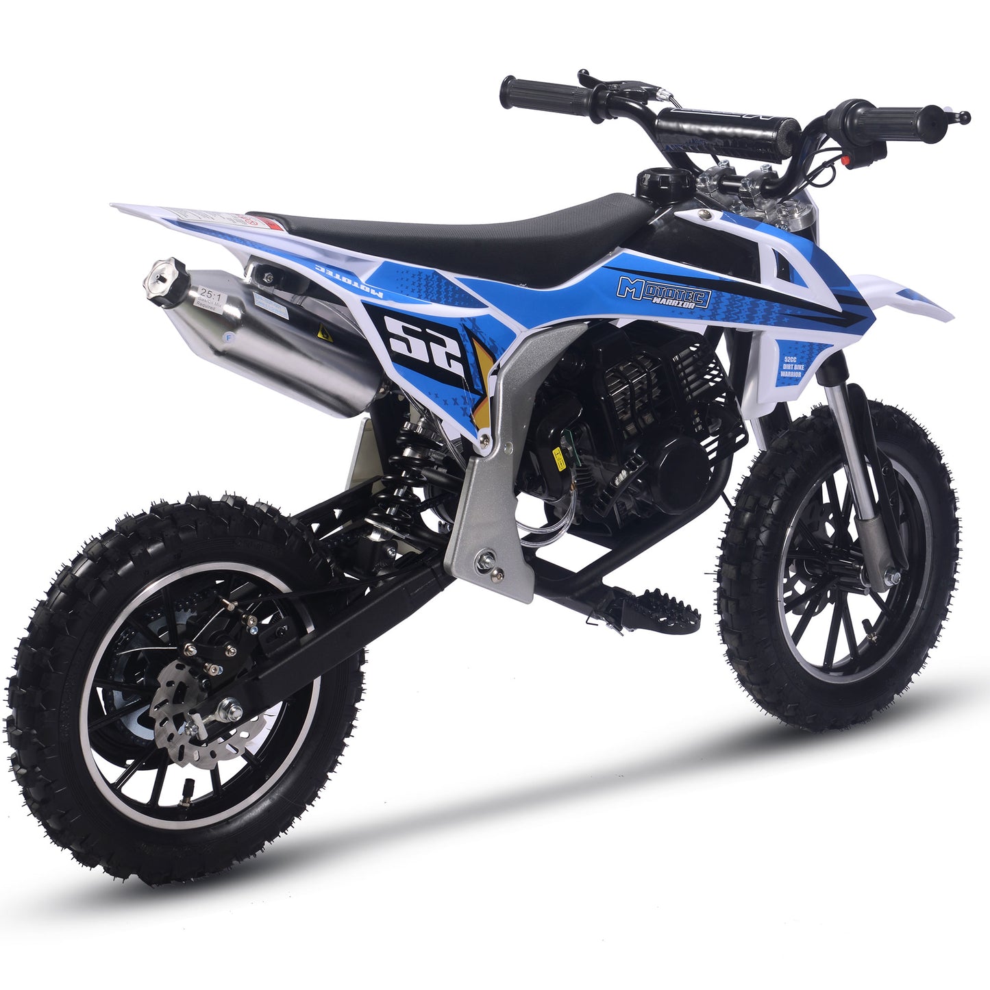 Warrior 52cc 2-Stroke Kids Gas Dirt Bike Blue