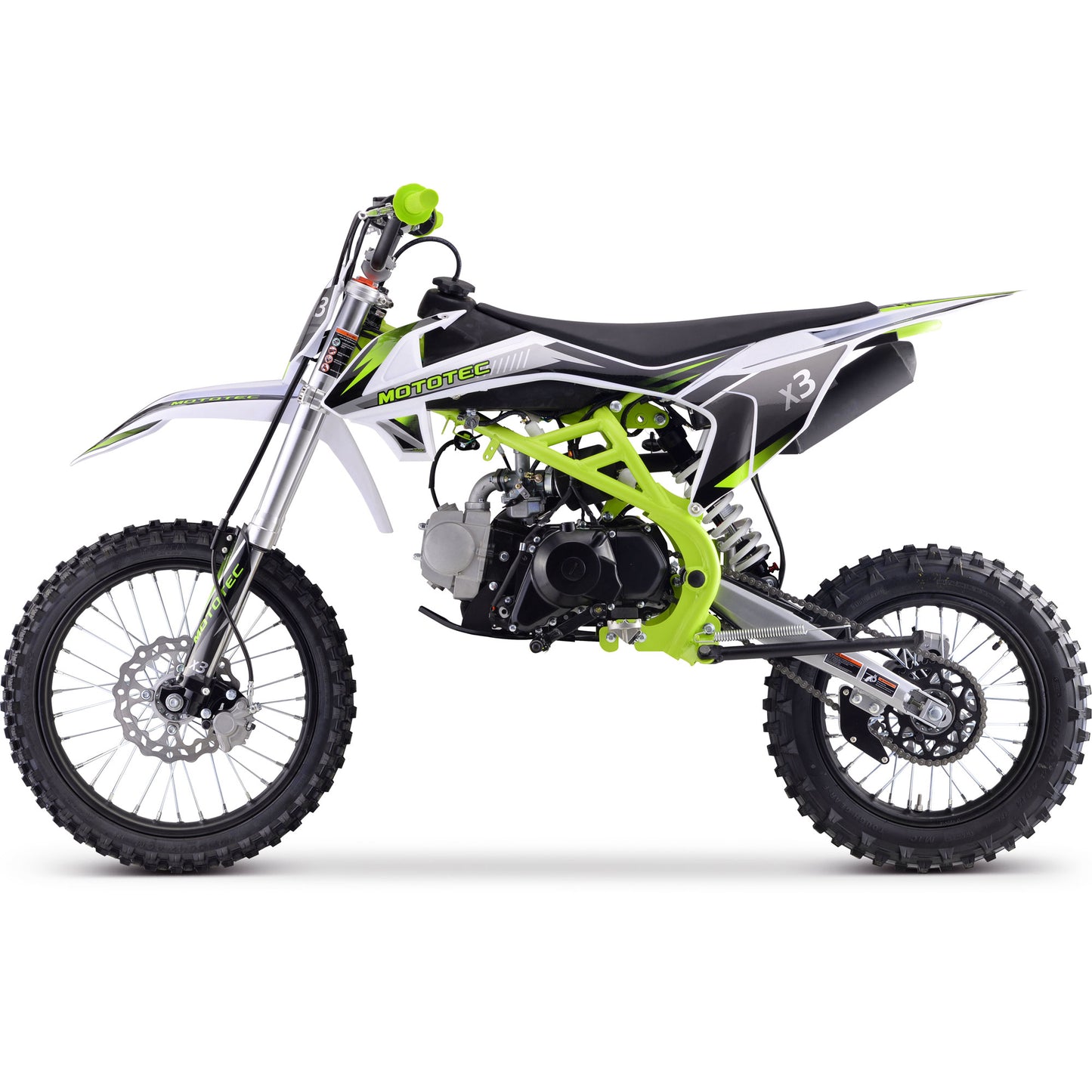 X3 125cc 4-Stroke Gas Dirt Bike Green