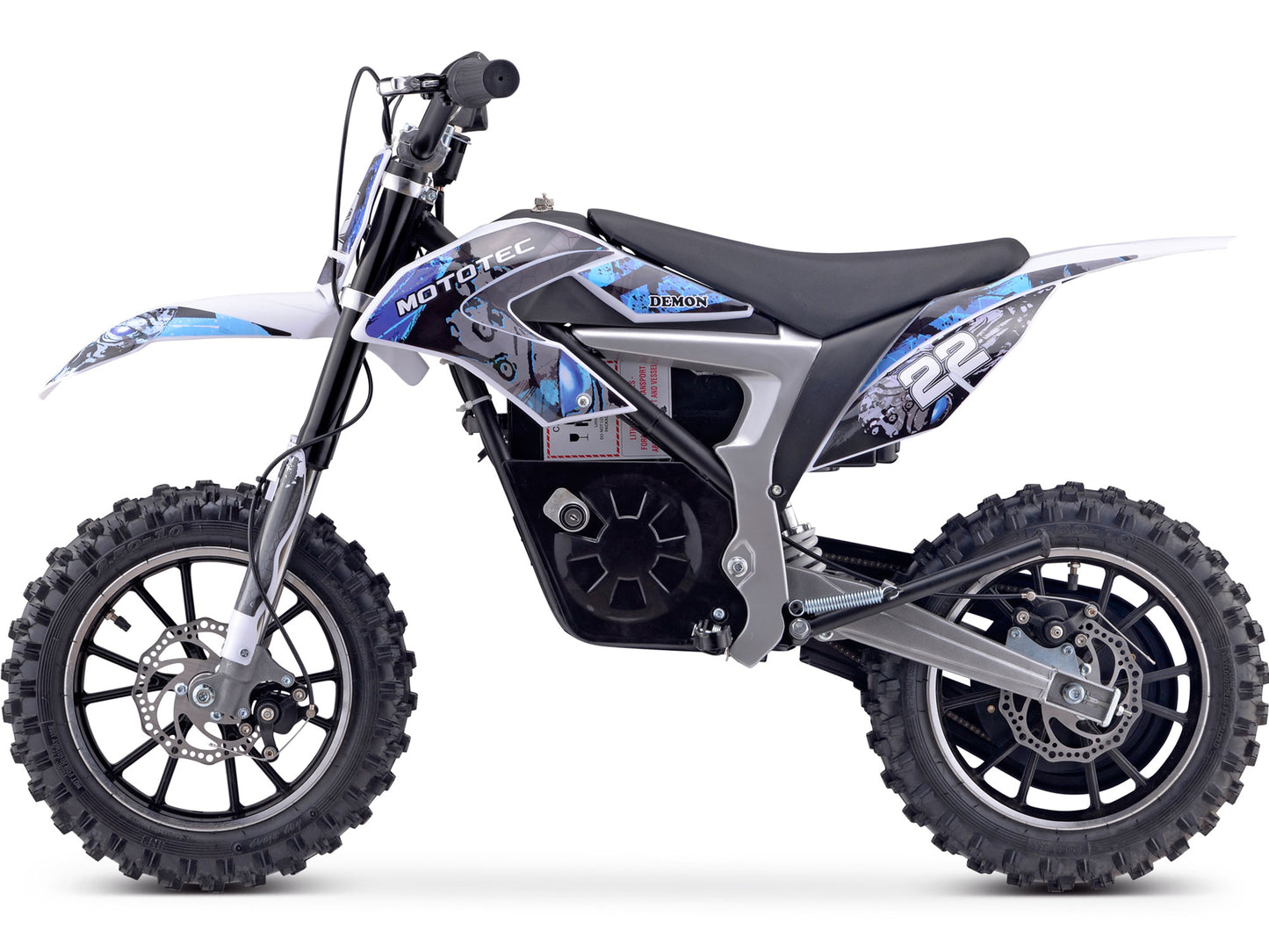 36v 500w Demon Electric Dirt Bike Lithium Blue